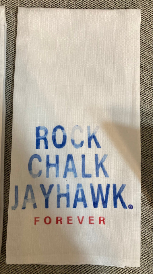 Rock Chalk Forever Tea Towel